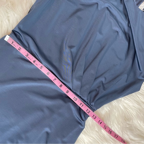 Veronica Beard Blue Merrith Fluid Jersey Knit Asymmetrical Dress - Picture 13 of 16